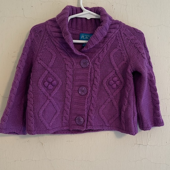 The Children’s Place Other - The Children’s Place cable knit sweater purple 18 months